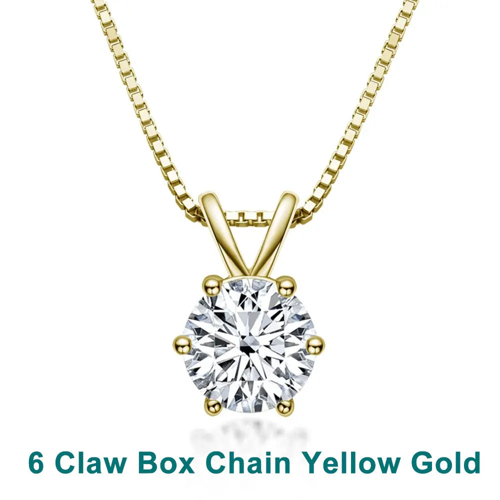 Intuori | Solitaire Pendant Moissanite Necklace