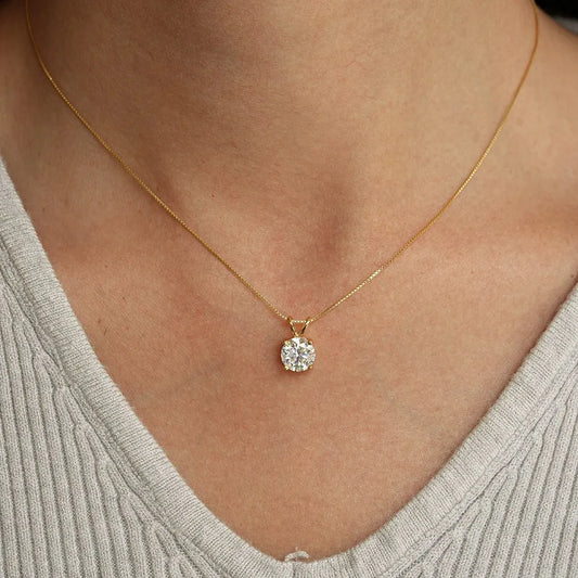 Intuori | Solitaire Pendant Moissanite Necklace