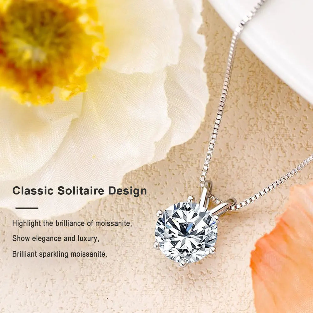 Intuori | Solitaire Pendant Moissanite Necklace