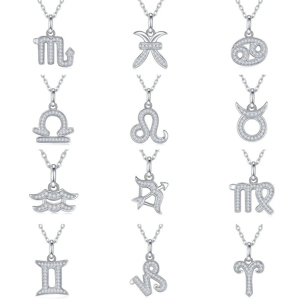 Zodiac | A Sterling Silver Moissanite Necklace