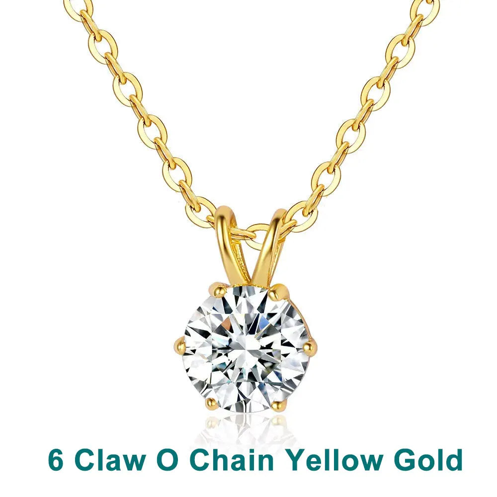 Intuori | Solitaire Pendant Moissanite Necklace