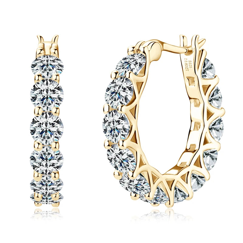 Chatelaines | Luxury Moissanite Gold Hoop Earrings