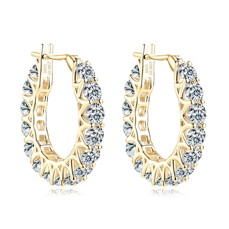 Chatelaines | Luxury Moissanite Gold Hoop Earrings