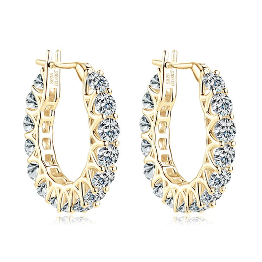Chatelaines | Luxury Moissanite Gold Hoop Earrings