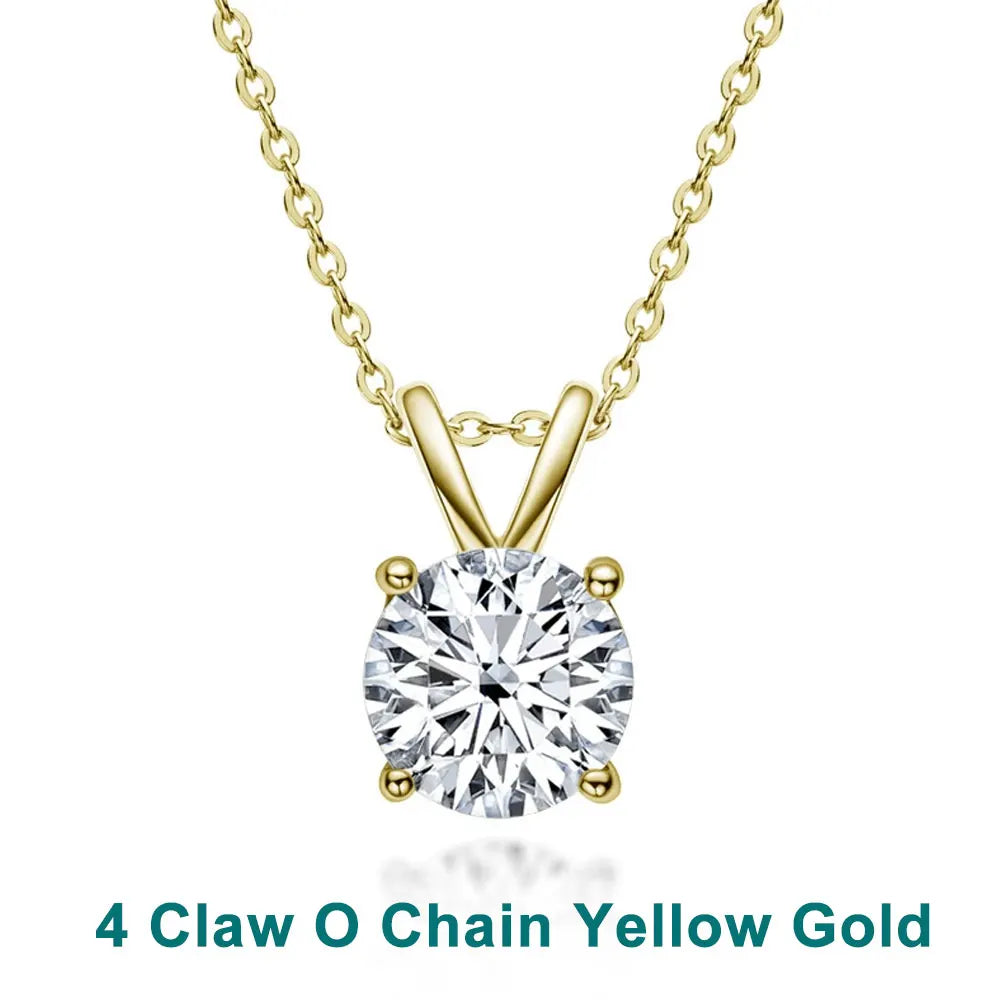 Intuori | Solitaire Pendant Moissanite Necklace