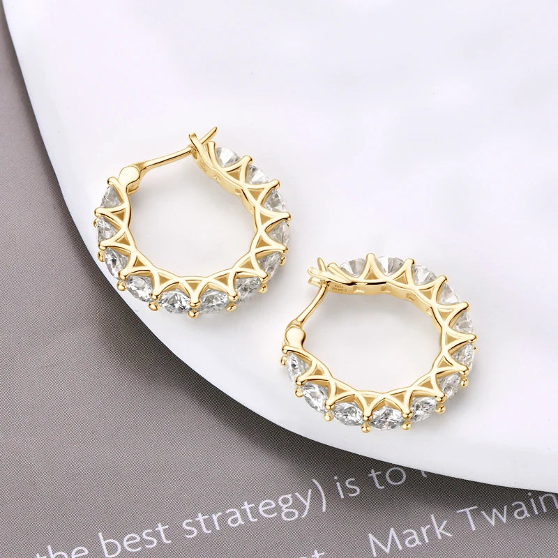 Chatelaines | Luxury Moissanite Gold Hoop Earrings