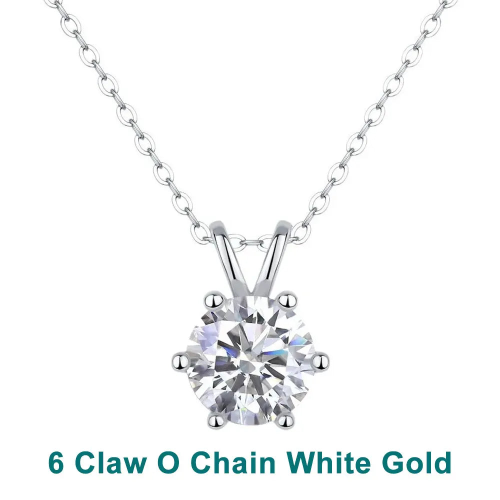 Intuori | Solitaire Pendant Moissanite Necklace