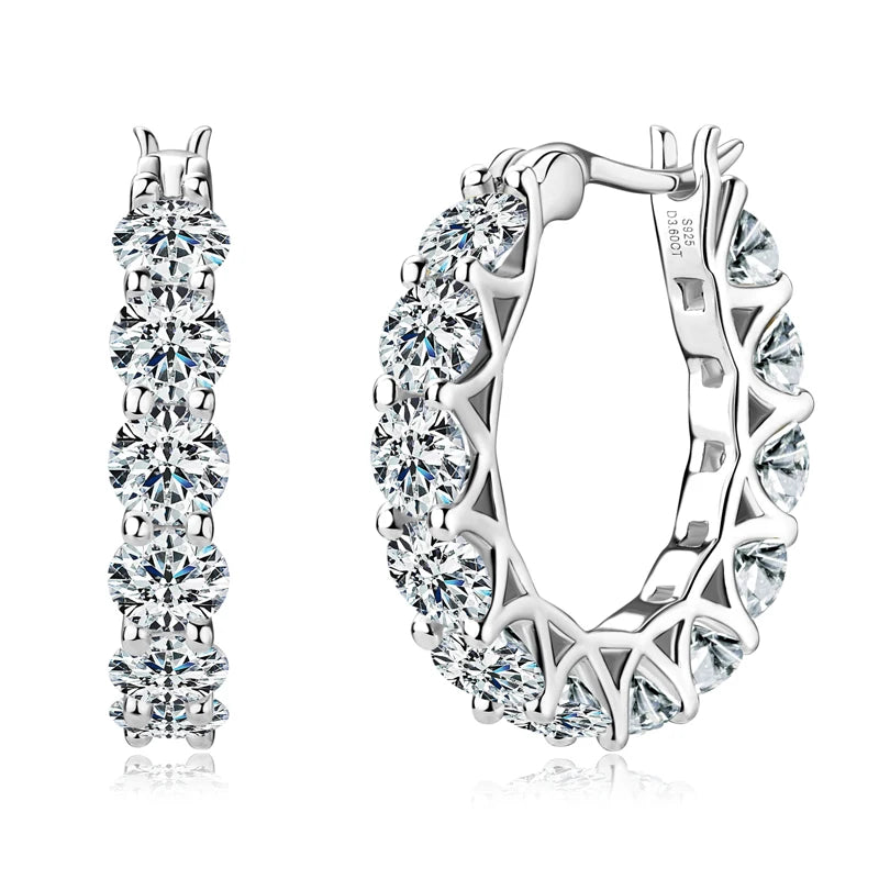 Chatelaines | Luxury Moissanite Gold Hoop Earrings