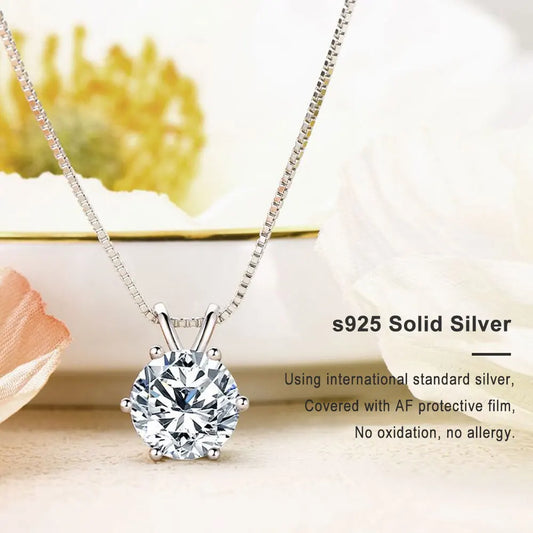 Intuori | Solitaire Pendant Moissanite Necklace