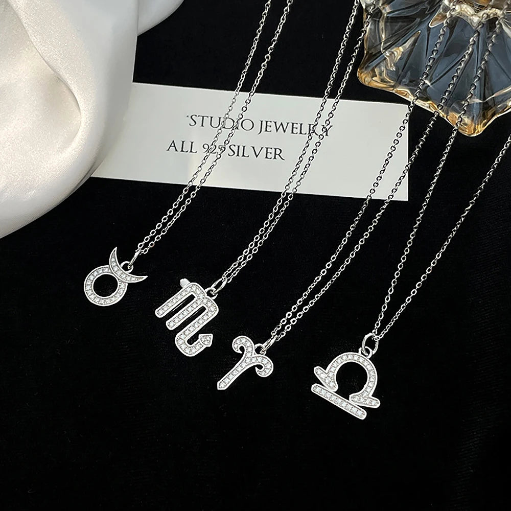 Zodiac | A Sterling Silver Moissanite Necklace