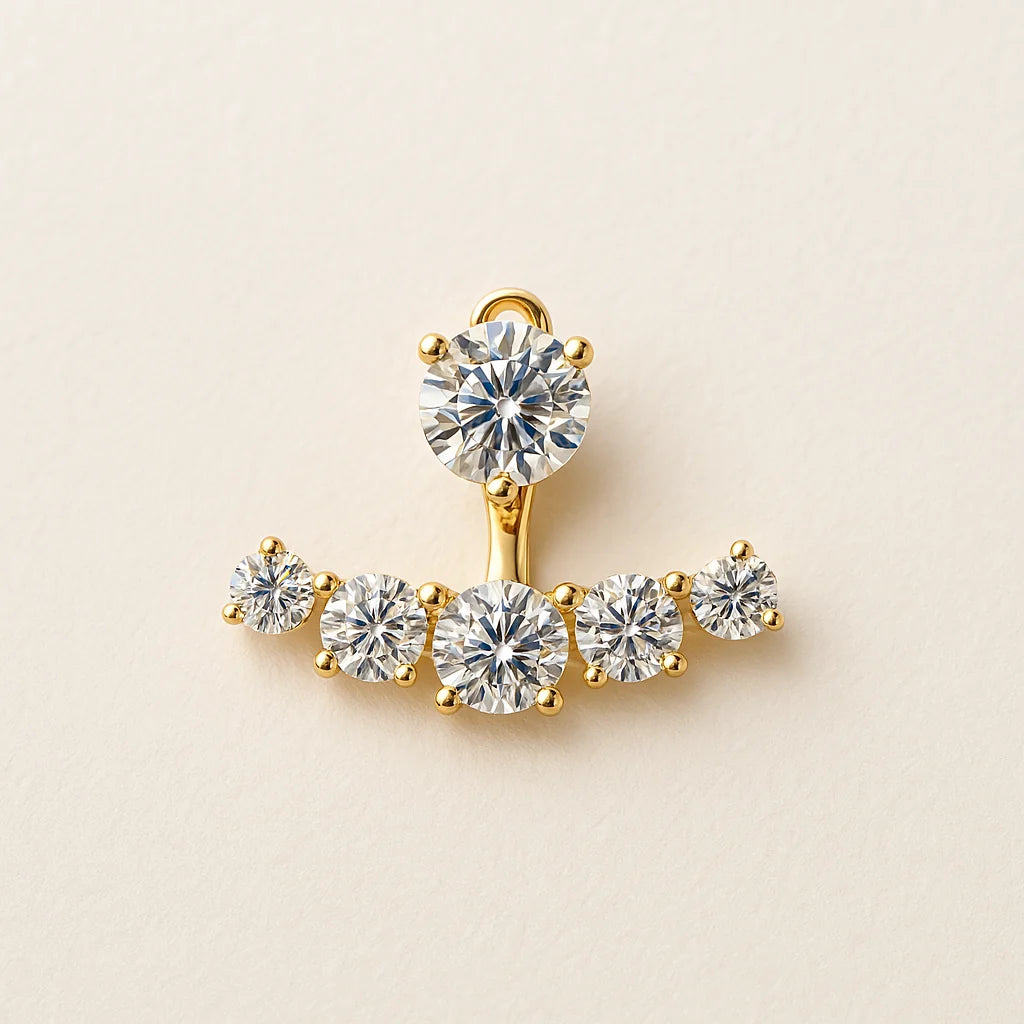 The Celestial Moissanite Earrings | Illuminate your elegance with stellar brilliance