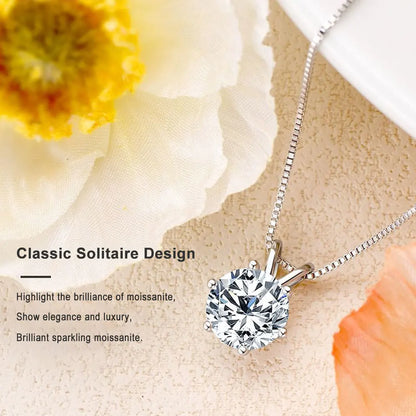 Intuori | Solitaire Pendant Moissanite Necklace