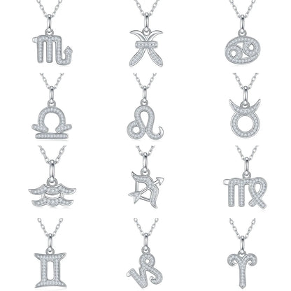 Zodiac | A Sterling Silver Moissanite Necklace