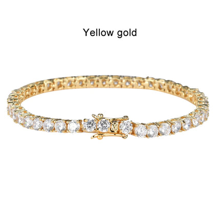 The Solara Bangle | Tennis Design Moissanite Bracelet shines with a minimalist band and stunning pear-cut moissanite.