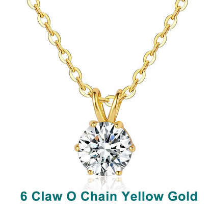 Intuori | Solitaire Pendant Moissanite Necklace