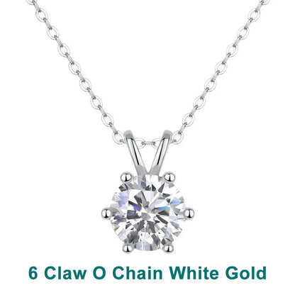 Intuori | Solitaire Pendant Moissanite Necklace