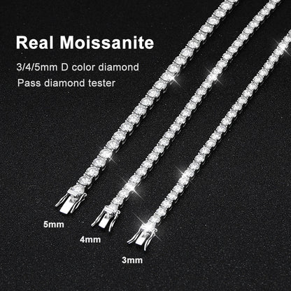 The Solara Bangle | Tennis Design Moissanite Bracelet showcases stunning moissanite brilliance in a sleek design.