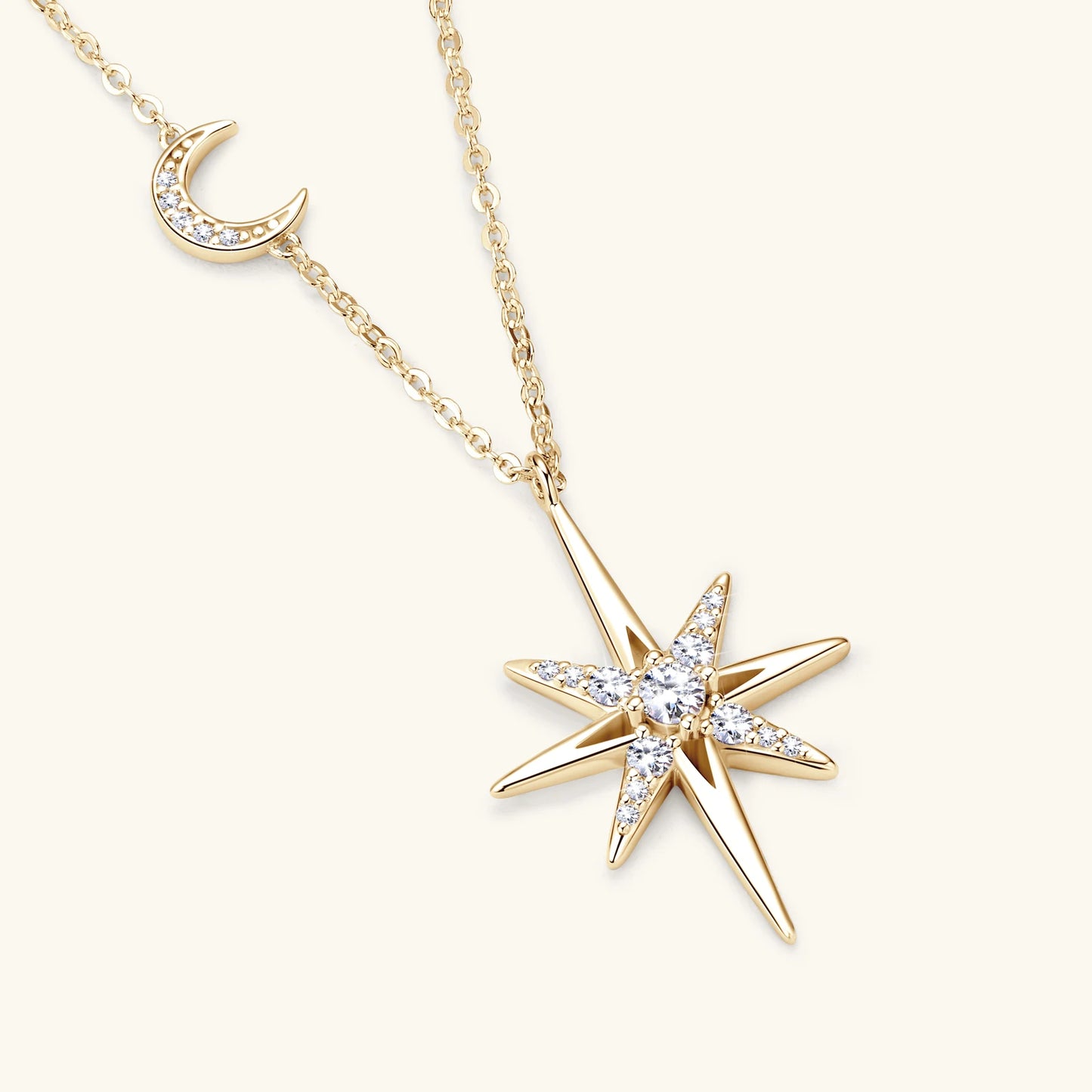 Aureliya | Star Moon Pendant Necklace